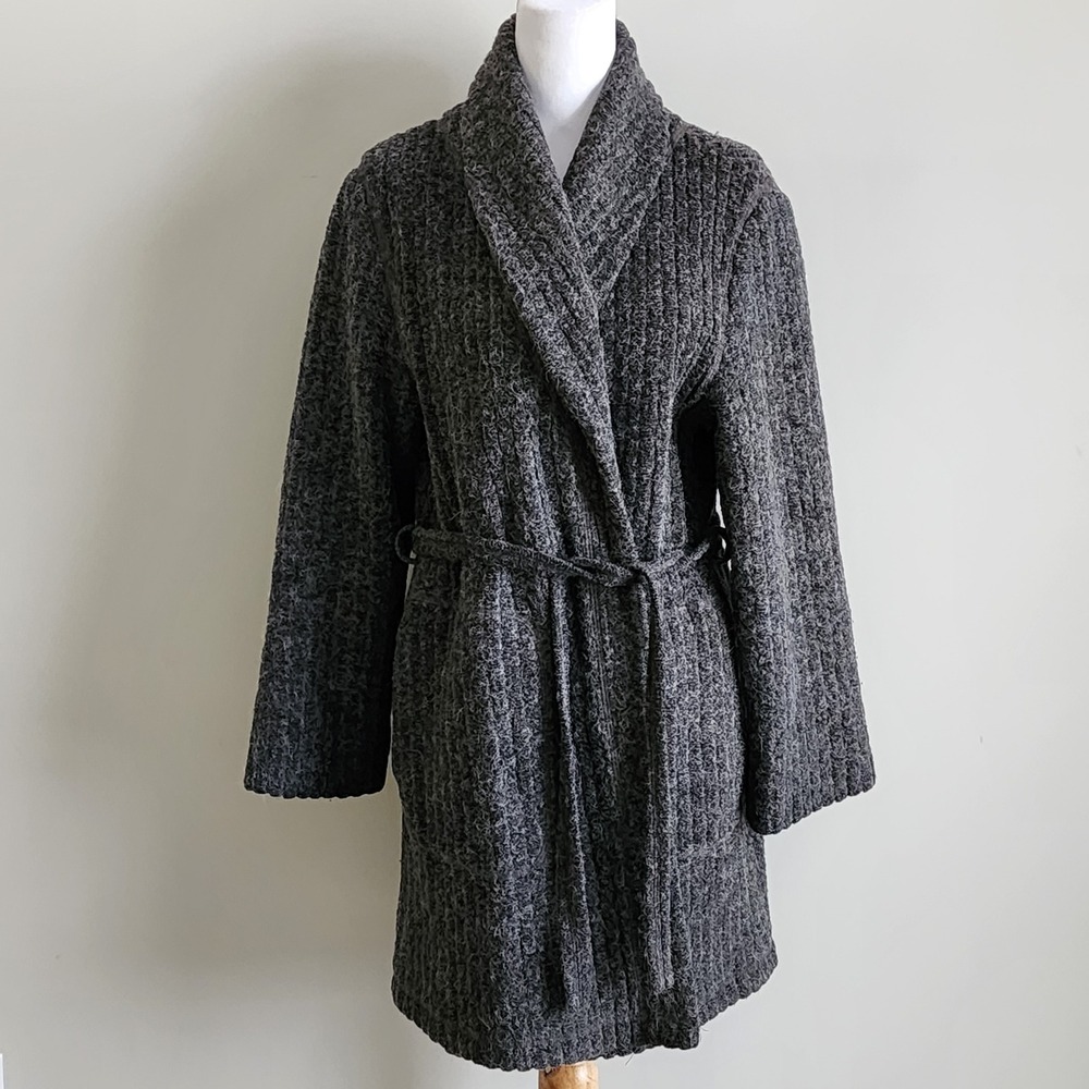 Hilary Radley Wool Mohair Shawl Collar Cardigan Womens M Gray
Belted Warm Winter